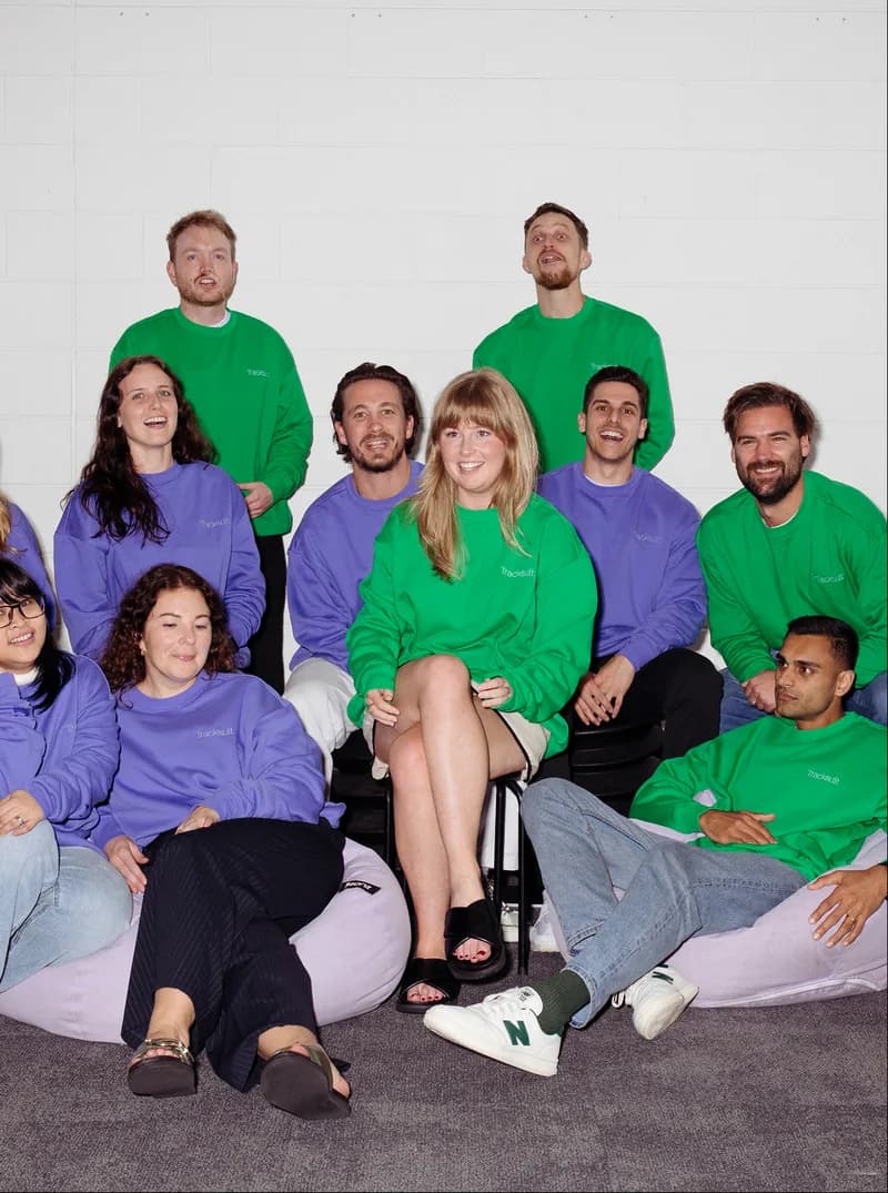 Tracksuit team group portrait